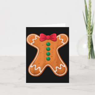 Gingerbread Man Costume Funny For Halloween Christ Card