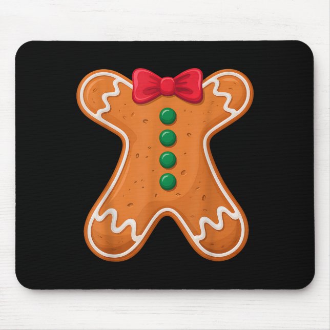 Gingerbread Man Costume Funny For Halloween Christ Mouse Pad (Front)
