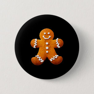 Gingerbread Man Costume Funny Halloween Christmas 6 Cm Round Badge