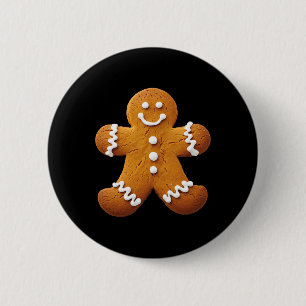 Gingerbread Man Costume Funny Halloween Christmas  6 Cm Round Badge