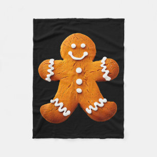 Gingerbread Man Costume Funny Halloween Christmas  Fleece Blanket