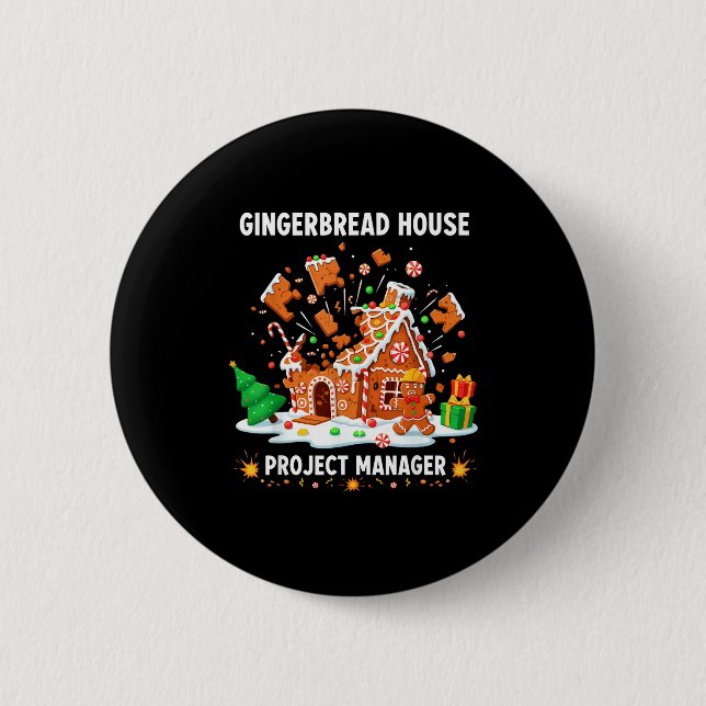 Gingerbread Man Costume, Gingerbread House Project 6 Cm Round Badge (Front)