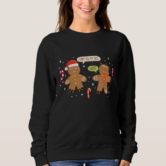 Gingerbread Man  Cute Christmas Cookie Gingerbread Sweatshirt (Front)