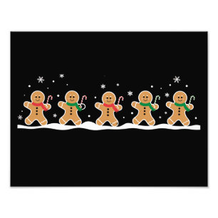 Gingerbread Man Cute Christmas Holiday Baker Photo Print