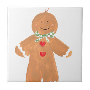 Gingerbread man decoration tile