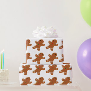 Gingerbread Man Design Wrapping Paper