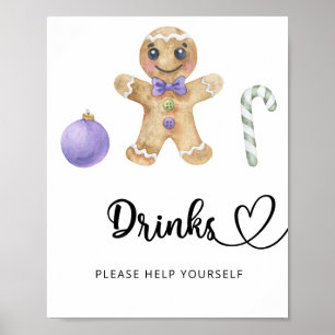 Gingerbread man - Drinks help yourself Poster