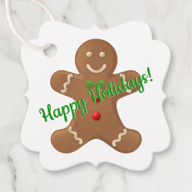 Gingerbread Man Favour Tags (Front)