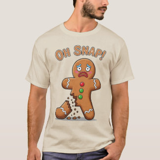 Gingerbread Man Finally Snapped Funny Christmas T-Shirt