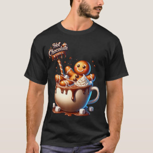 Gingerbread Man Funny Hot Chocolate Chill Christma T-Shirt