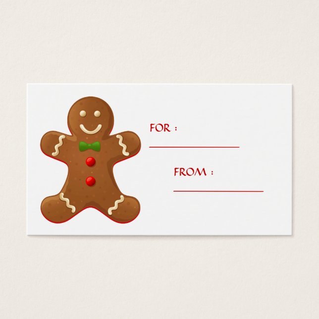 Gingerbread man Gift Tag (Front)
