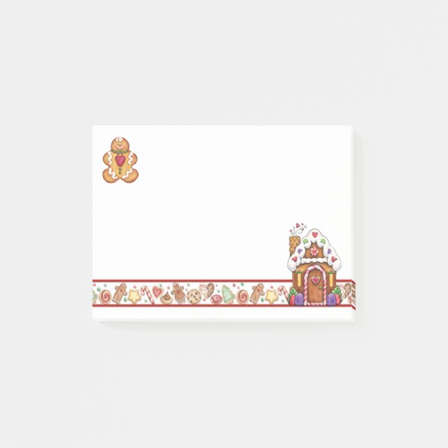 Gingerbread Man & Gingerbread House Note (Front)