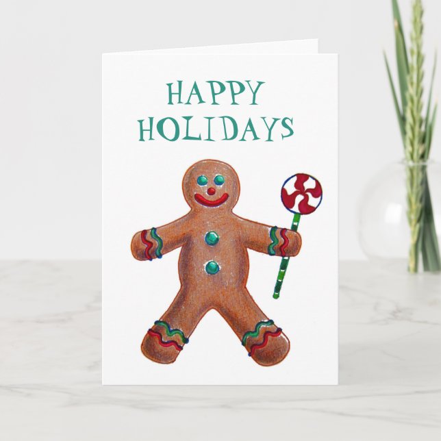 Gingerbread Man greeting card (Front)