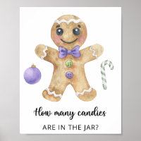 Gingerbread man - guess how many candies