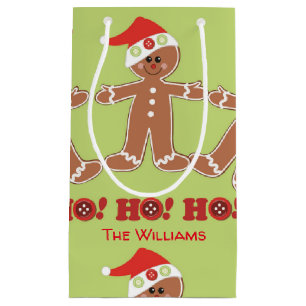 Gingerbread Man Ho Ho Ho Small Gift Bag