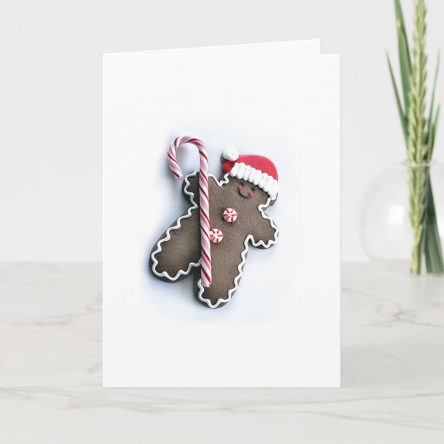 Gingerbread Man Holiday Card (Front)