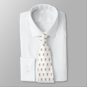 Gingerbread man holiday Christmas pattern Tie