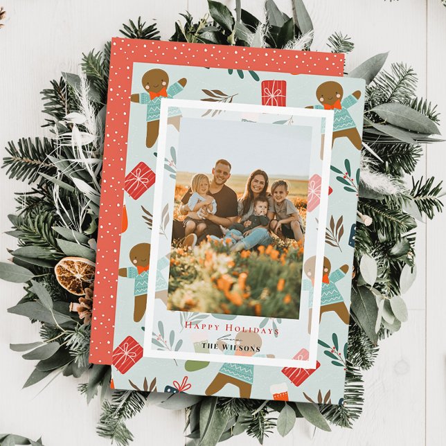 Gingerbread Man Holiday Photo Card (Creator Uploaded)