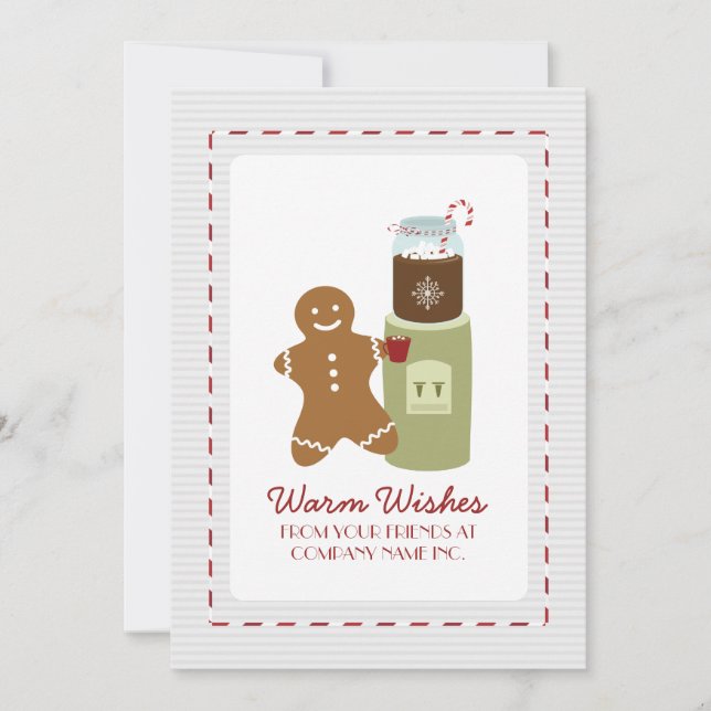 Gingerbread Man Hot Chocolate Water Cooler Holiday (Front)