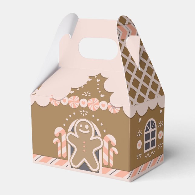 Gingerbread man house DIY Favour Box (Front Side)