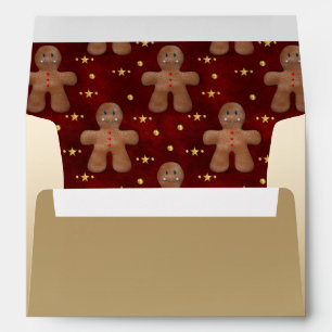 Gingerbread Man Joy Christmas Envelope