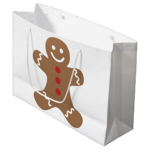 Gingerbread Man Kids, Candy, Cookies, Fun! Sweet Large Gift Bag