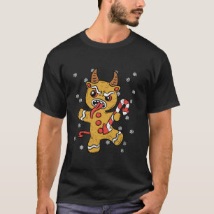 Gingerbread Man Krampus Christmas Pajama X mas Can T-Shirt