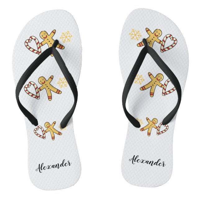 Gingerbread man love jandals (Footbed)