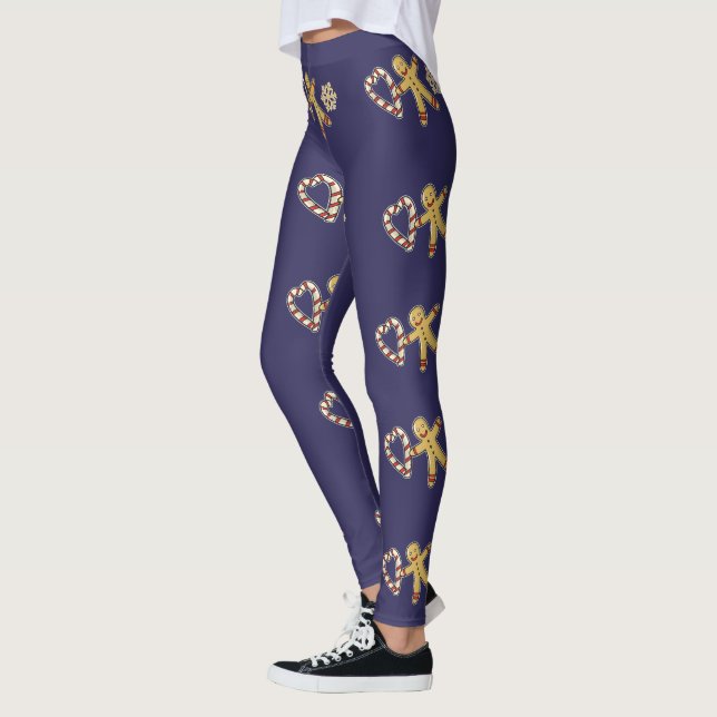 Gingerbread man love leggings (Left)