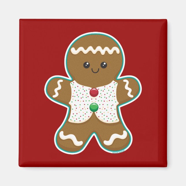 Gingerbread Man Magnet (Front)