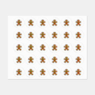 Gingerbread Man Making The Angel In The Snow