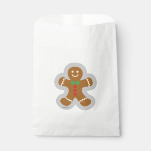 Gingerbread Man Making The Angel In The Snow Favour Bags