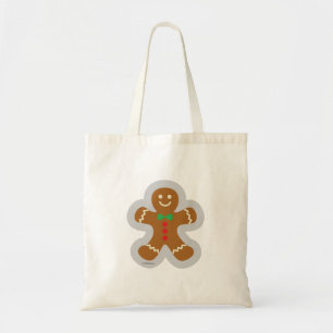 Gingerbread Man Making The Angel In The Snow Tote Bag