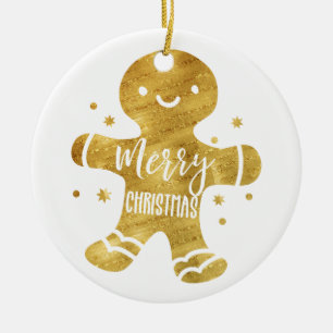 gingerbread Man, merry christmas Ceramic Tree Decoration