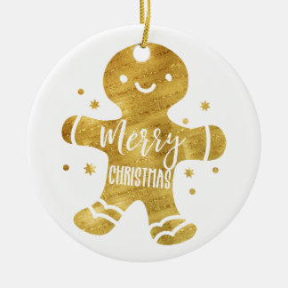 gingerbread Man, merry christmas Ceramic Tree Decoration