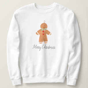 Gingerbread man Merry Christmas Modern funny Cute Sweatshirt