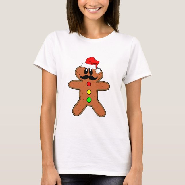 gingerbread man moustache T-Shirt (Front)