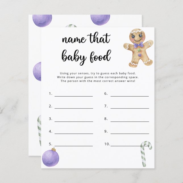 Gingerbread man - Name that baby food (Front/Back)