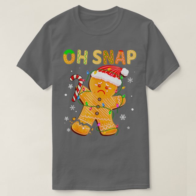 Gingerbread Man Oh Snap Christmas Cookie Costume B T-Shirt (Design Front)
