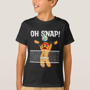 Gingerbread Man Oh Snap Christmas Volleyball Playe T-Shirt