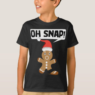 Gingerbread Man Oh Snap Cookie Christmas Stocking  T-Shirt