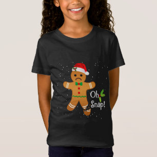 Gingerbread Man - Oh Snap Funny Cute Christmas T-Shirt