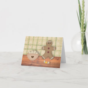 Gingerbread Man "Oops" Note Card