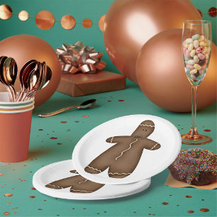 Gingerbread Man Paper Plates