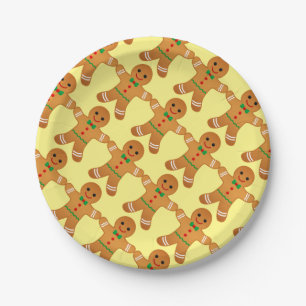 Gingerbread Man Paper Plates