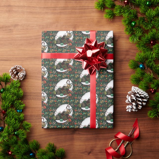 Gingerbread Man: Pine Wrapping Paper (Holiday Gift)