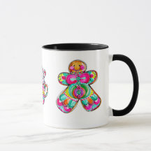 Gingerbread Man Pink Christmas Aesthetic Coffee