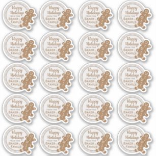 Gingerbread Man Plaid Christmas Holiday Cookie 