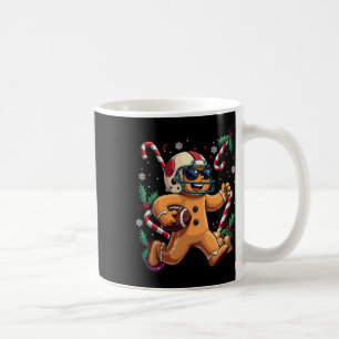 Gingerbread Man Playing Football Christmas Xmas Ki Coffee Mug