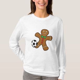 Gingerbread Man Playing Soccer T-Shirt